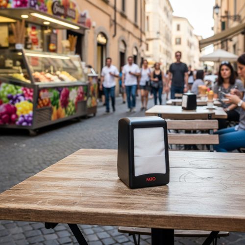 Szalvéta adagoló fekete 17x17 cm fagyis szalvétához