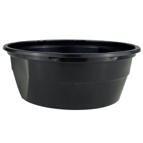   Műanyag gulyástál, leveses tál - 500ml fedelezhető, fekete