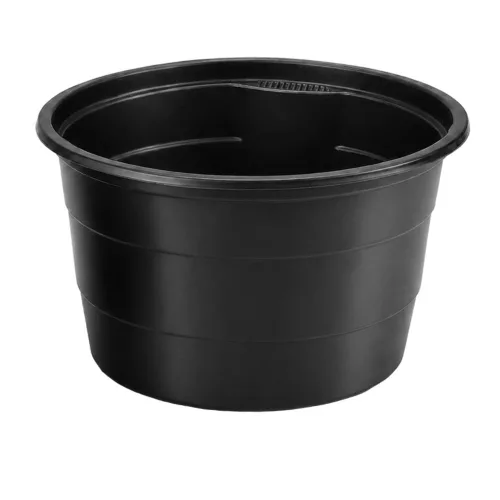 Műanyag gulyástál, leveses tál - 750ml fedelezhető, fekete