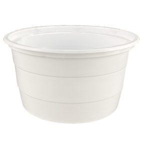   Műanyag gulyástál, leveses tál - 750 ml fedelezhető, fehér