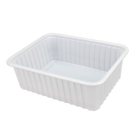 Szögletes tál 1000 ml fehér PP 'eco'