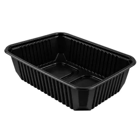 Szögletes tál 750 ml fekete PP 'Q box'