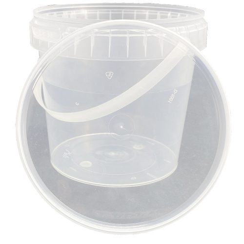 Átlátszó tető 1100ml-es műanyag vödörre **
