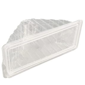 4 szeletes háromszög műanyag szendvicses doboz tetővel