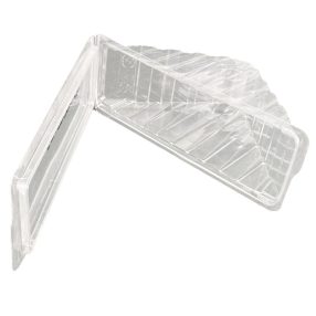 3 szeletes háromszög műanyag szendvicses doboz tetővel