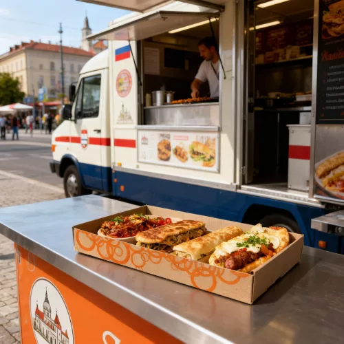 Street food papírtálca kicsi (i0) - 22 x 12 cm