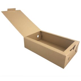 Calzone doboz - barna, nyomatlan - 29,8 x 18,6 x 8 cm