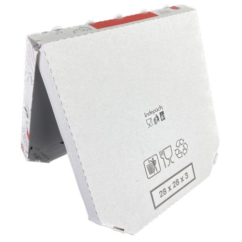 Pizza doboz 28 cm fehér - csapott sarkú - Enjoy