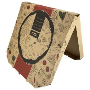 Pizza doboz 32 cm barna - csapott sarkú - Enjoy