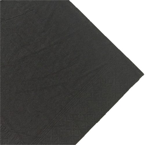 Fekete szalvéta 33x33cm, 2 rétegű (50 lap)