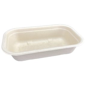 Bio-szögletes cukornád tál 500 ml natúr 