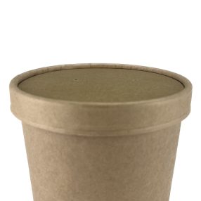 Papírtető 770 ml-es barna Leveses papírtégelyre