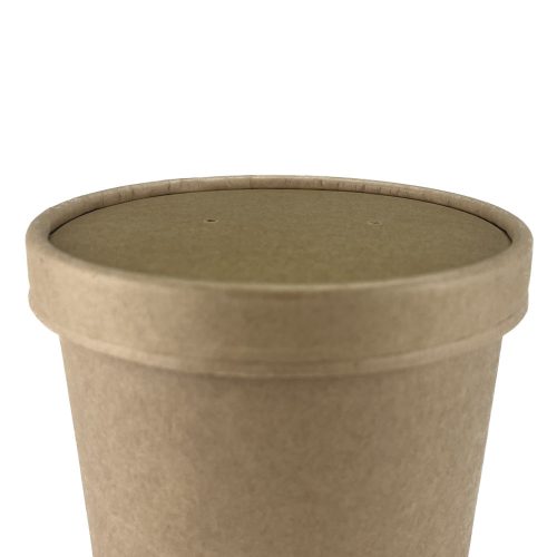 Papírtető 770 ml-es barna Leveses papírtégelyre