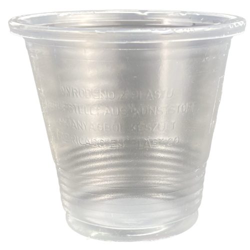 0,8 dl Műanyag pohár, víztiszta