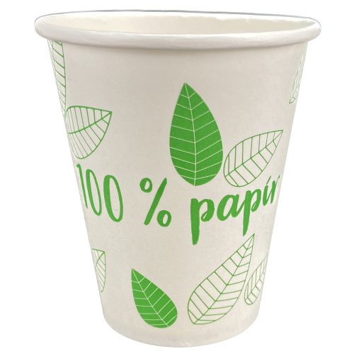 Műanyagmentes fehér papírpohár 2dl - 8oz
