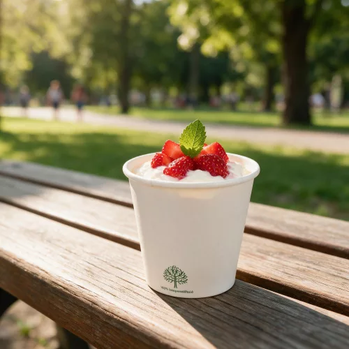 Műanyagmentes fehér papírpohár 1 dl - 4 oz