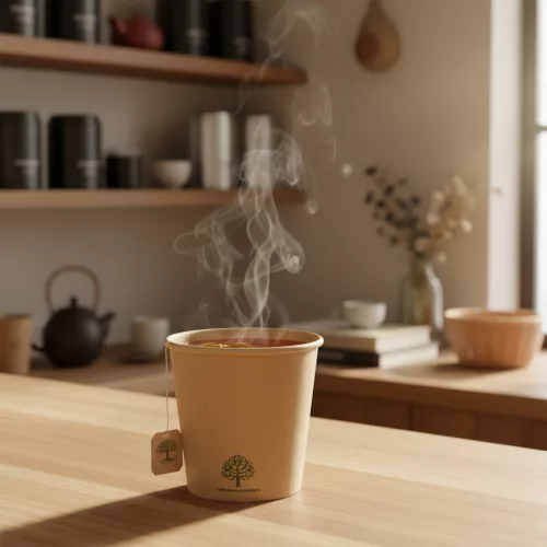 Műanyagmentes KRAFT papírpohár 1dl - 4 oz