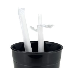 EGYESÉVEL CSOMAGOLT fehér papír szívószál - 205 mm