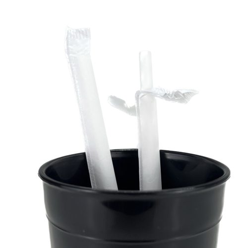 EGYESÉVEL CSOMAGOLT fehér papír szívószál - 230mm