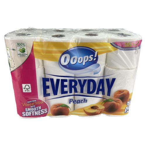Ooops! Everyday Wc papír háztartási 3 réteg Peach