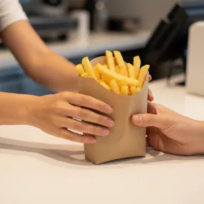 Burger és burgonyás tasak