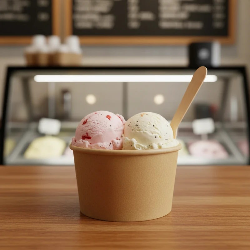 Fagylaltos papírpohár 130 ml KRAFT