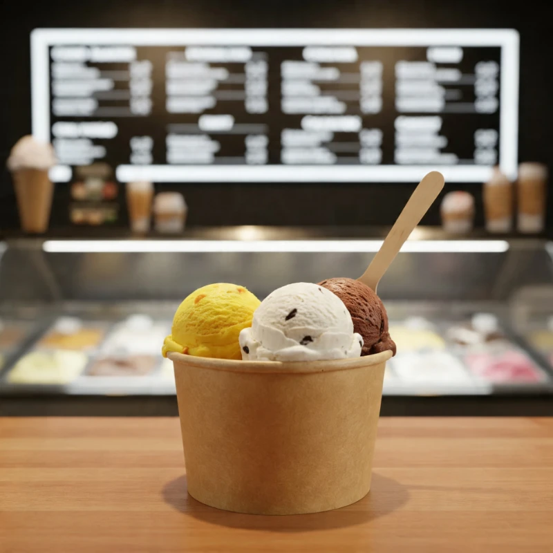 Fagylaltos papírpohár 250 ml KRAFT