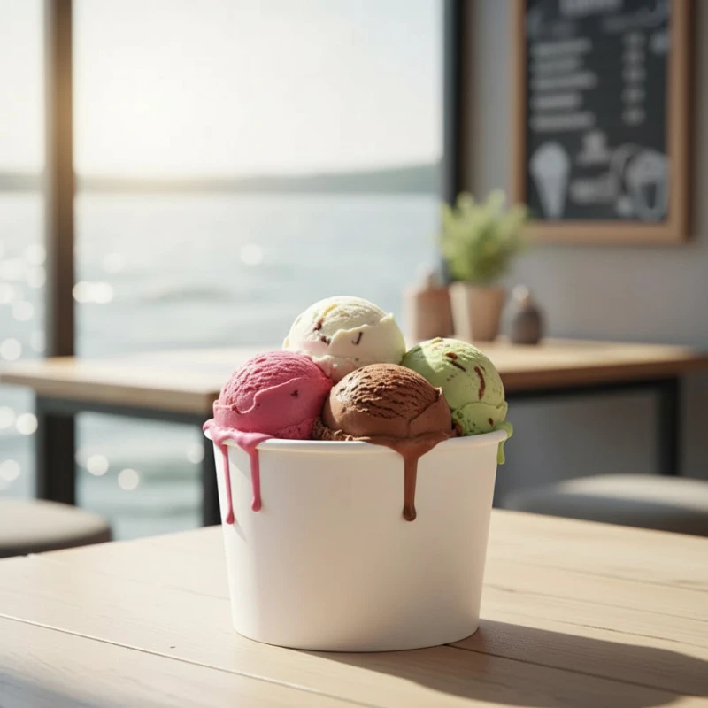 Fagylaltos papírtégely 350 ml