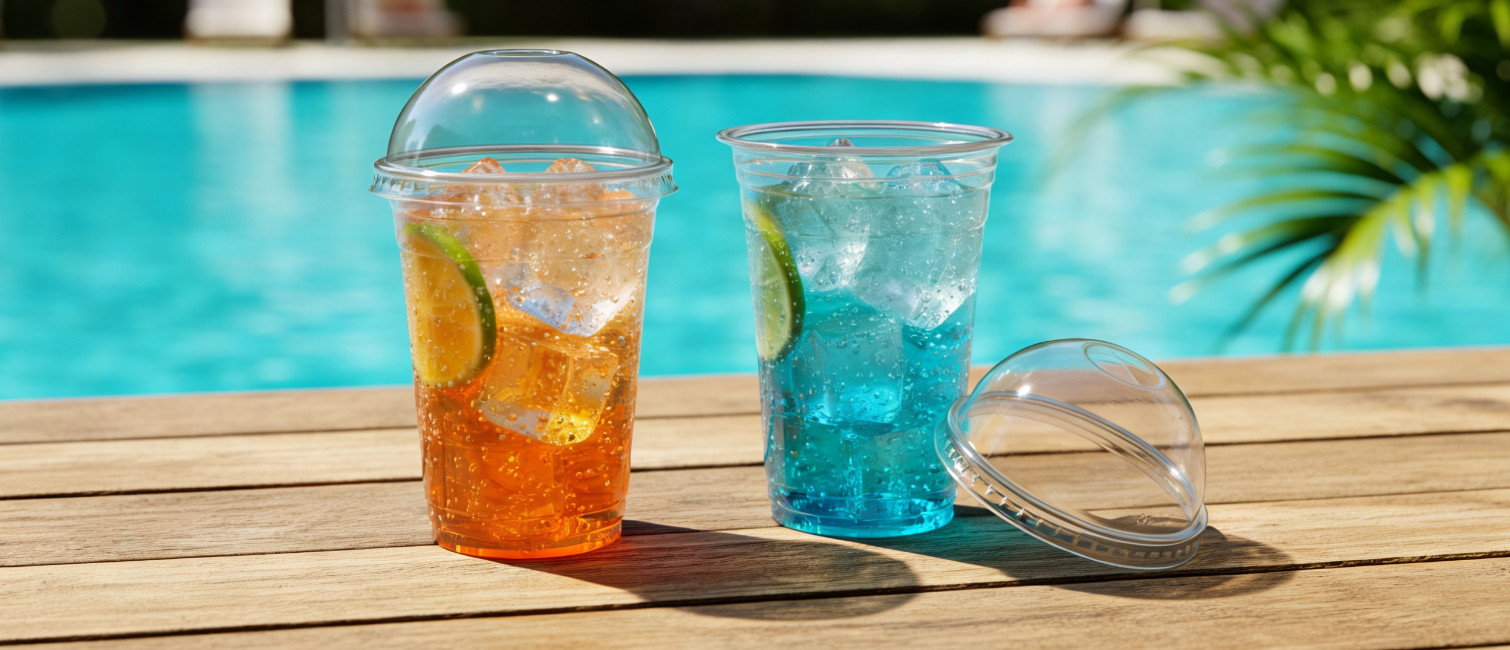 Műanyag shaker poharak nyári italokhoz