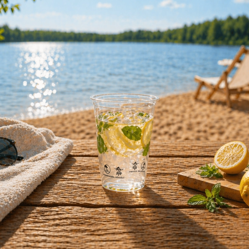 3 dl áttetsző műanyag shaker pohár