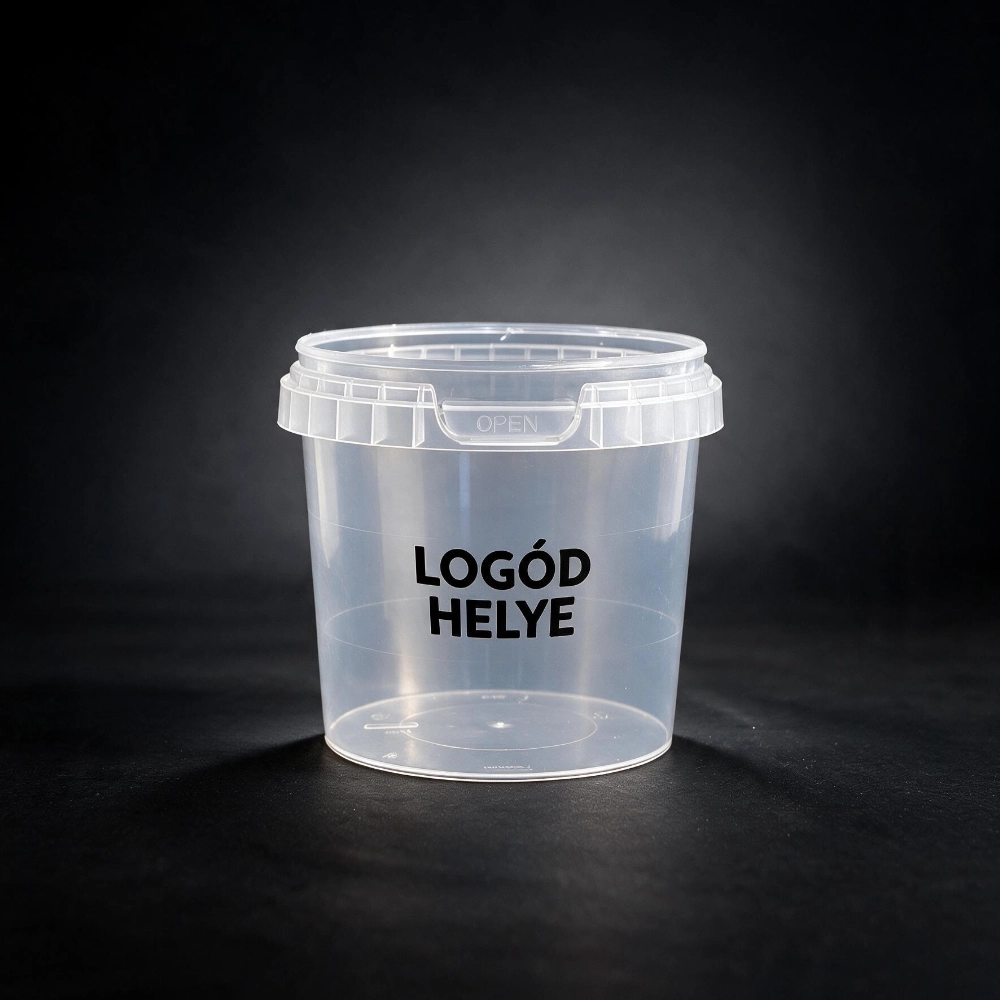 Műanyag tégely 155 ml átlátszó