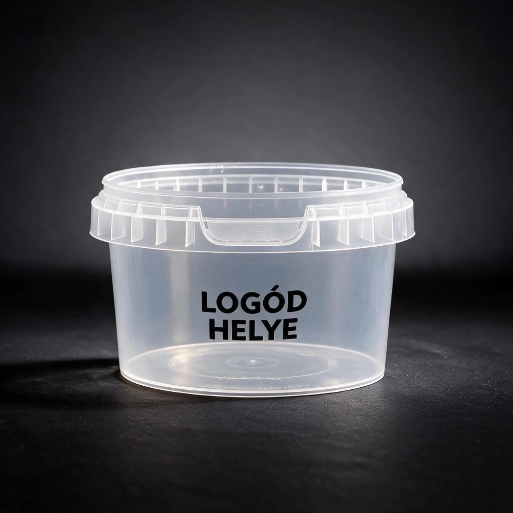 Műanyag tégely 280 ml átlátszó