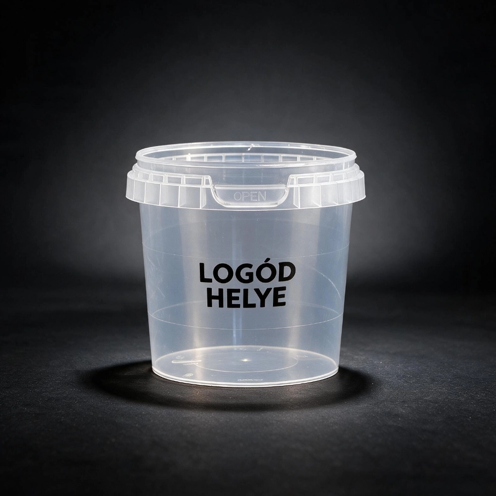 Műanyag tégely 365 ml átlátszó