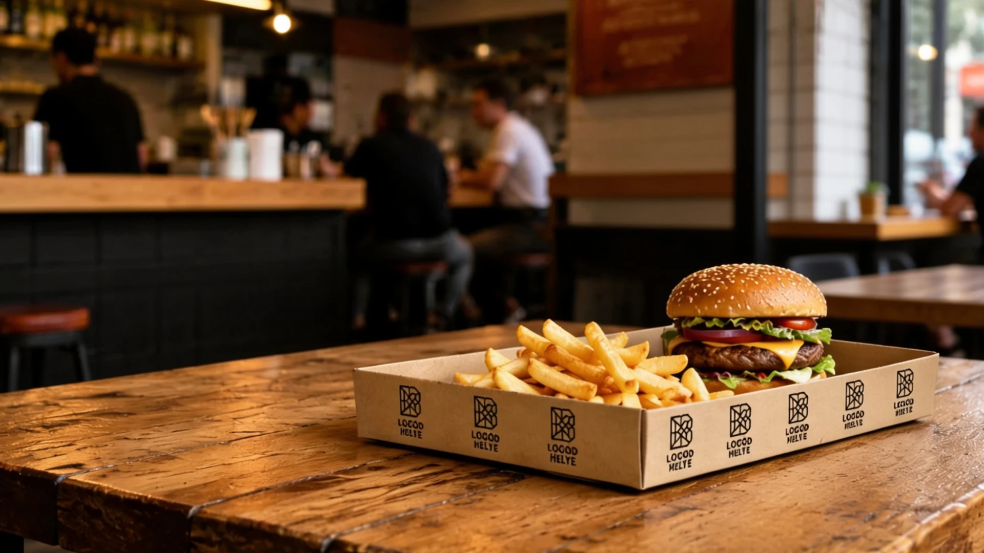 Egyedi logózott street food papírtálca
