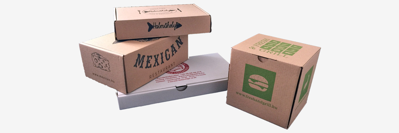 Hullámkartonból készült szendvicses és ételes dobozok egyedi gyártásban