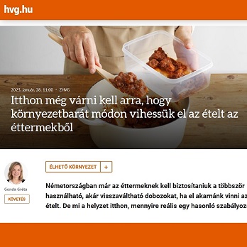 Hvg: Itthon még várni kell arra, hogy környezetbarát módon vihessük el az ételt az éttermekből